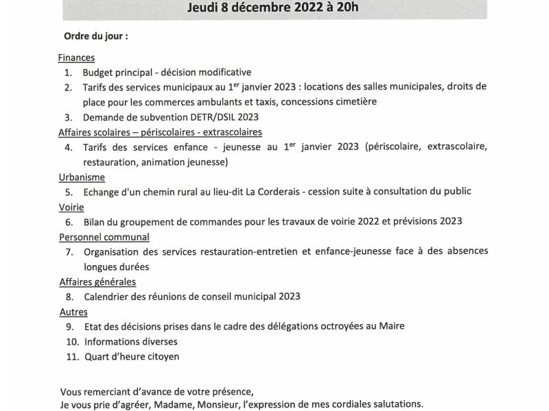ordre du jour
