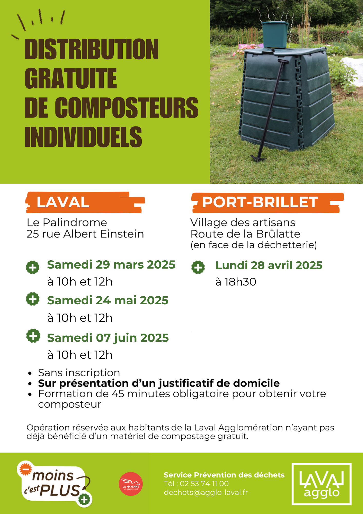 Distribution de composteurs